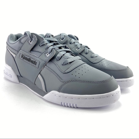 Reebok Men's Workout Plus Cold Grey Athletic Shoes - Picture 6 of 11